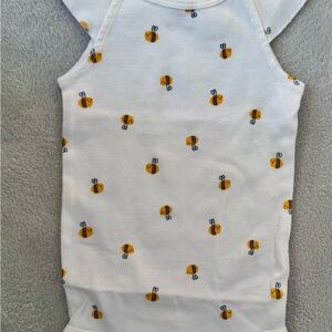 Carter's White Bodysuit with Yellow Bee Print